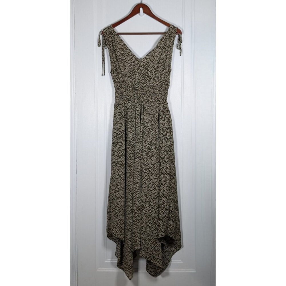 Banana Republic Women's Size 6 Dress Leopard Print Sleeveless Dress Cheetah Midi
